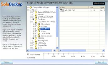 Pantallazo de programa SoluBackup Pantallazo de programa SoluBackup